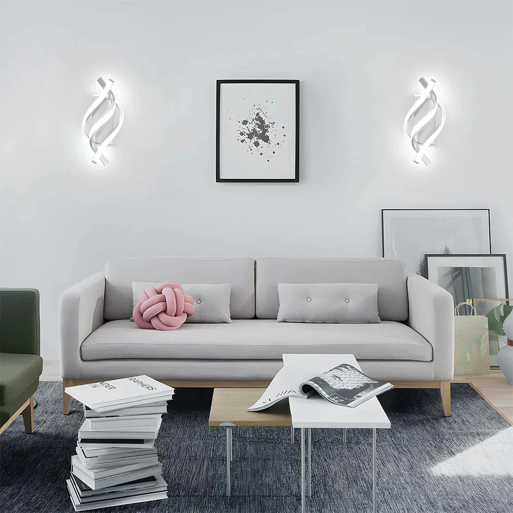 Minimalistische LED Moderne Spiraal Wandlamp