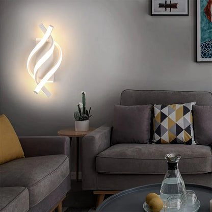 Minimalistische LED Moderne Spiraal Wandlamp