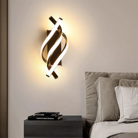 Minimalistische LED Moderne Spiraal Wandlamp