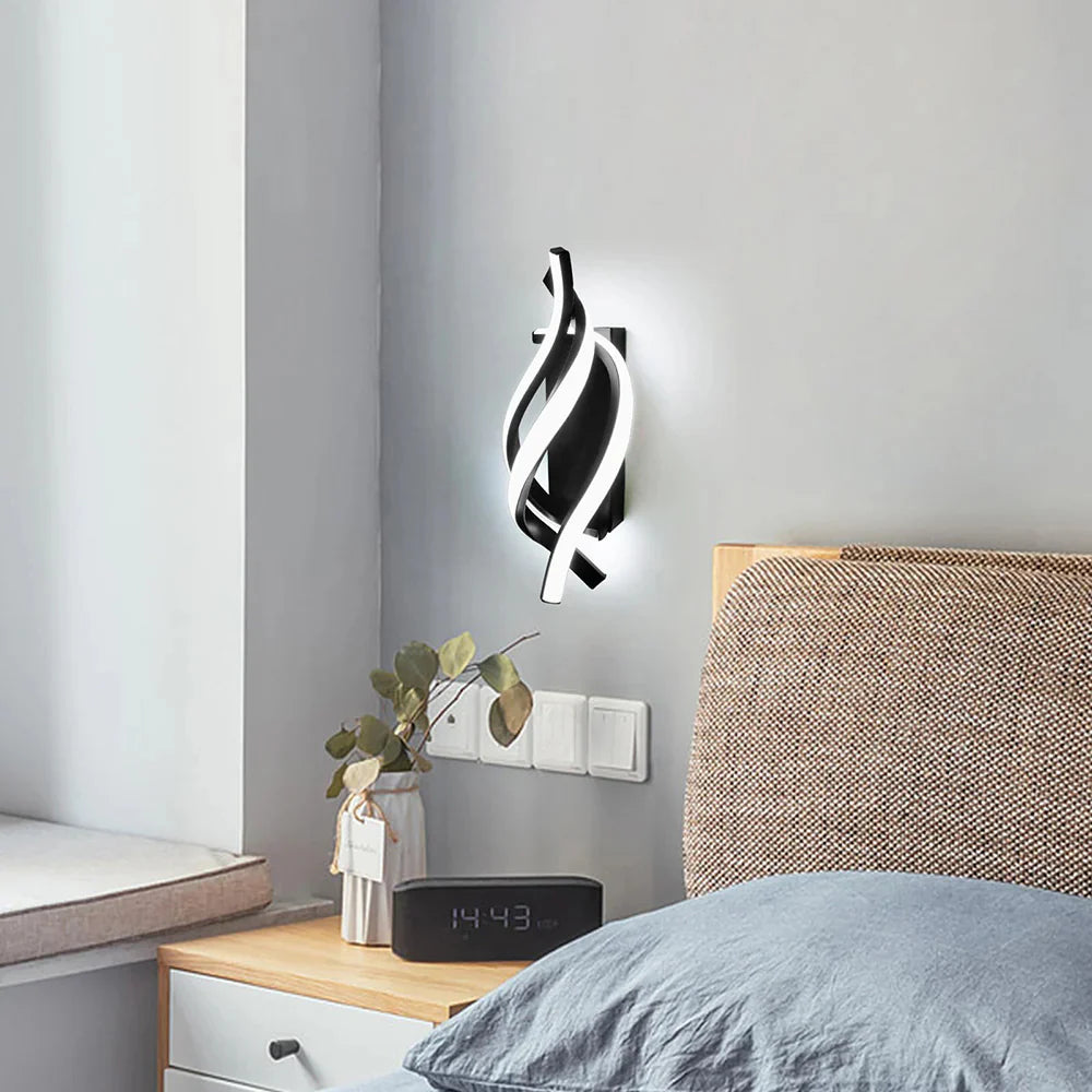 Minimalistische LED Moderne Spiraal Wandlamp