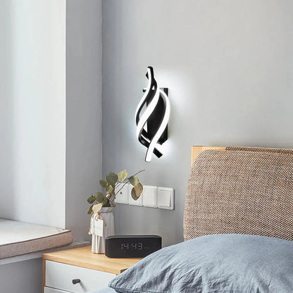 Minimalistische LED Moderne Spiraal Wandlamp