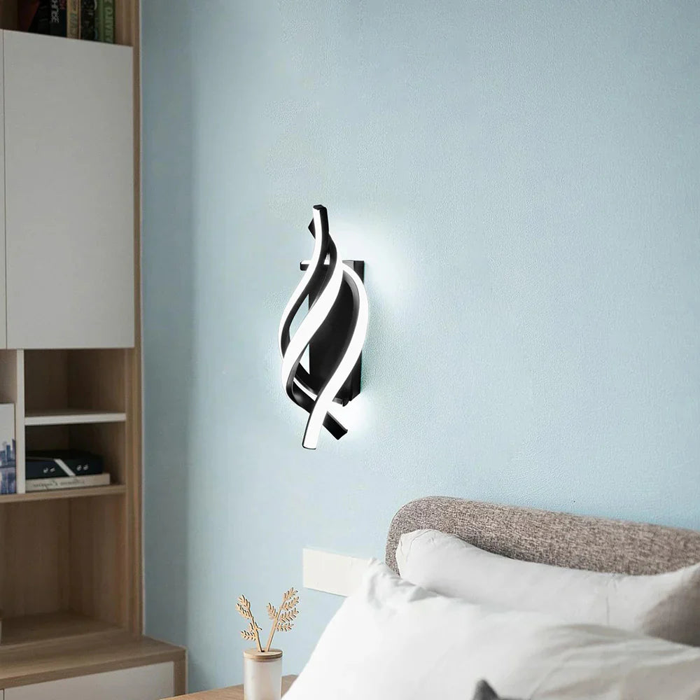 Minimalistische LED Moderne Spiraal Wandlamp