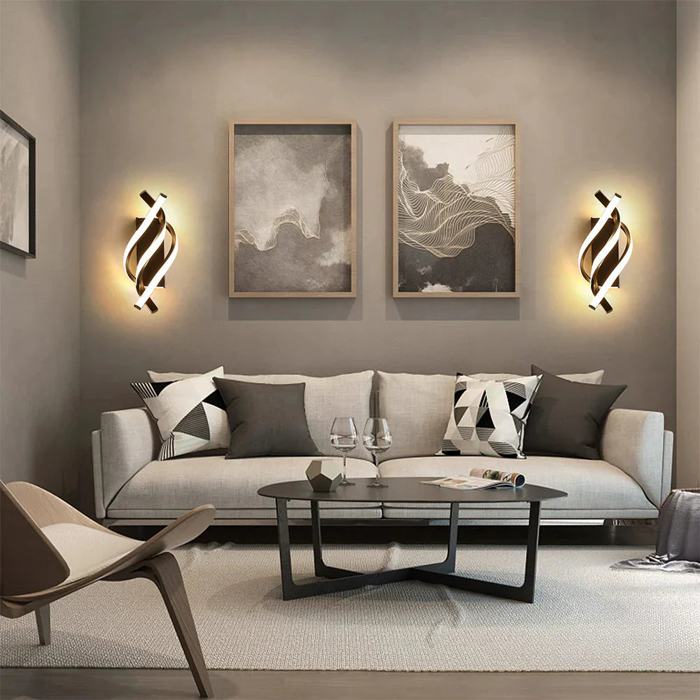 Minimalistische LED Moderne Spiraal Wandlamp