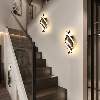 Minimalistische LED Moderne Spiraal Wandlamp