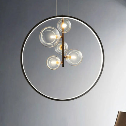 Scandinavische Bubbel Glazen Hanglampen Met Ring