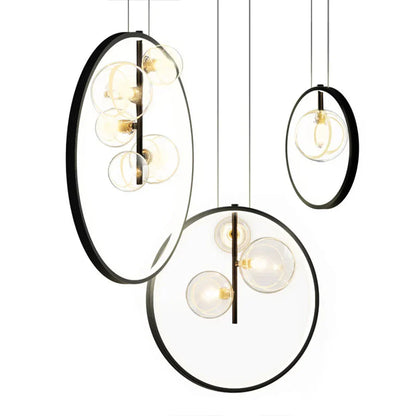 Scandinavische Bubbel Glazen Hanglampen Met Ring