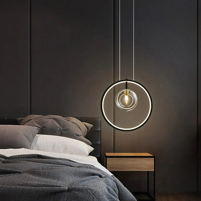Scandinavische Bubbel Glazen Hanglampen Met Ring