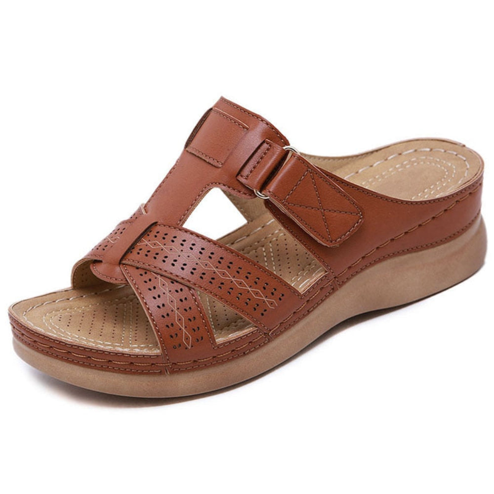 Dames Sandalen Comfort Sleehak PU Leer Instap