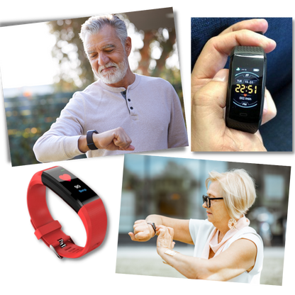 Fitness Smartwatch Senioren Gezondheidstracker LED-Display