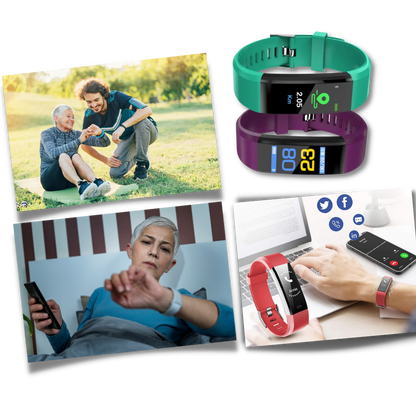 Fitness Smartwatch Senioren Gezondheidstracker LED-Display