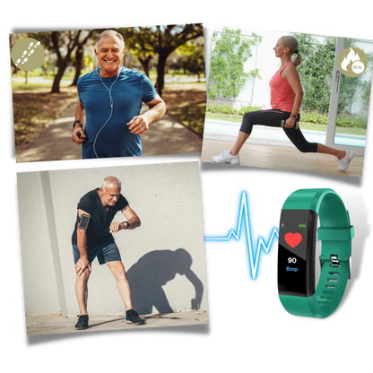 Smartwatch Senioren Gezondheidsmonitor Groot LED Display