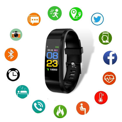 Smartwatch Senioren Gezondheidsmonitor Groot LED Display