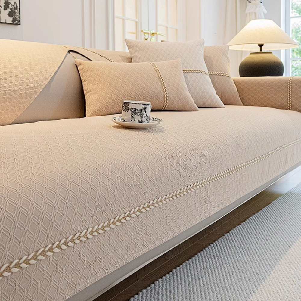 Bankhoes Bankbeschermer Katoen Linnen Antislip Sofa Cover