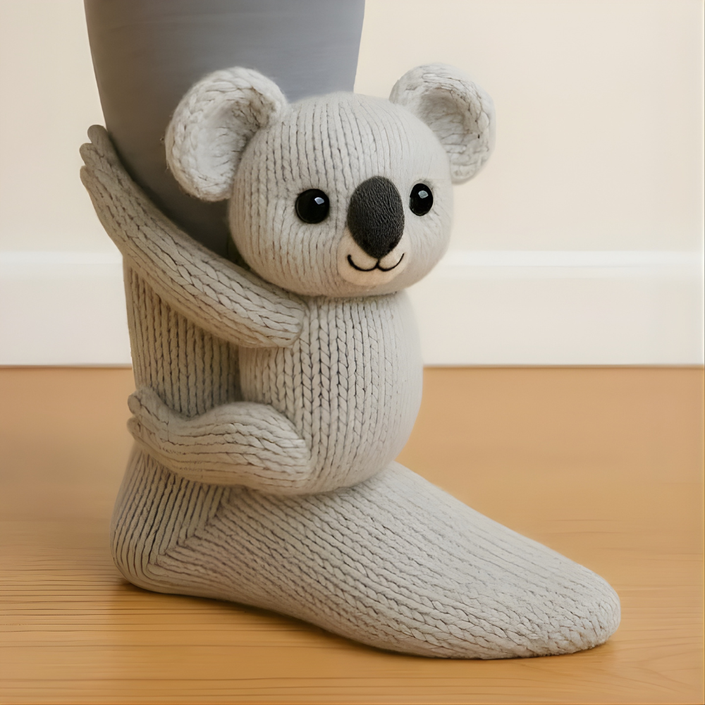 Sokken Knuffel Dieren Gebreid Warm Winter Cadeau