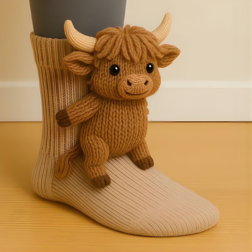 Sokken Knuffel Dieren Gebreid Warm Winter Cadeau