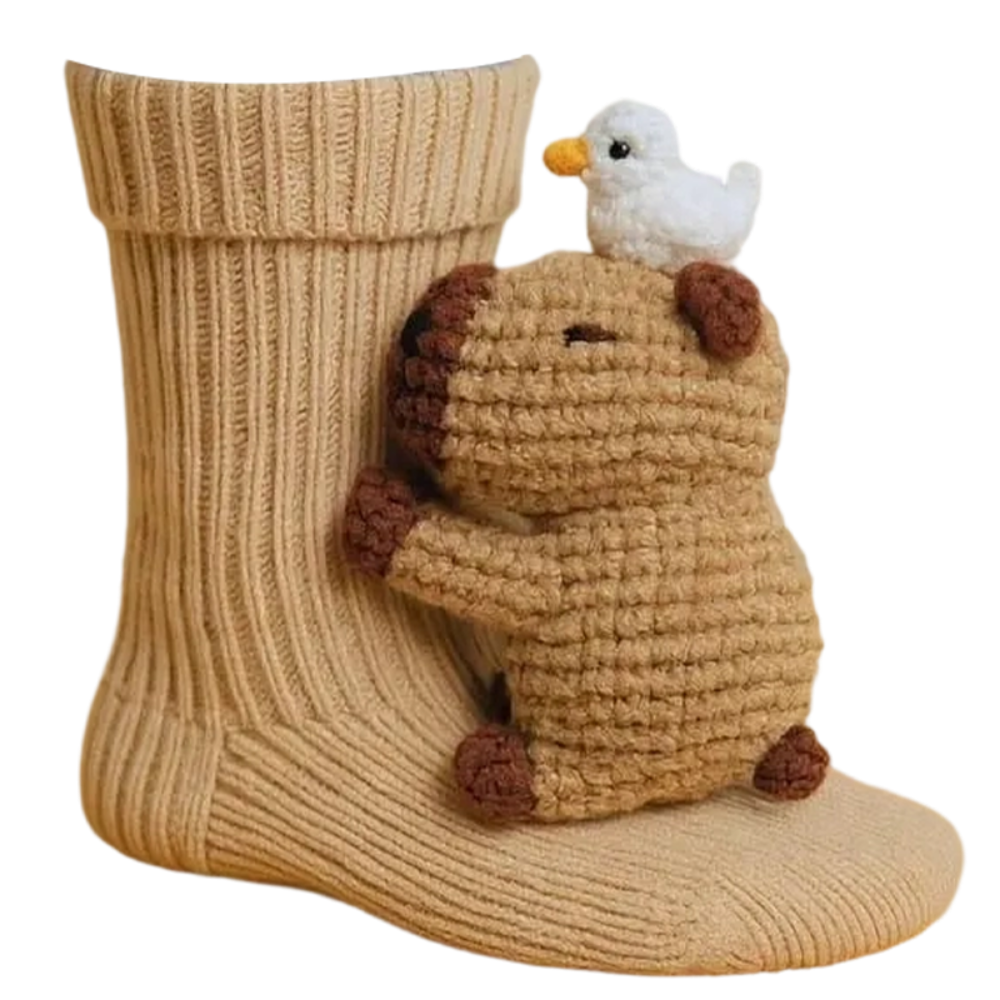Sokken Knuffel Dieren Gebreid Warm Winter Cadeau