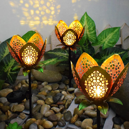 Decoratieve Solar IJzeren Bloemenlamp voor Buiten
