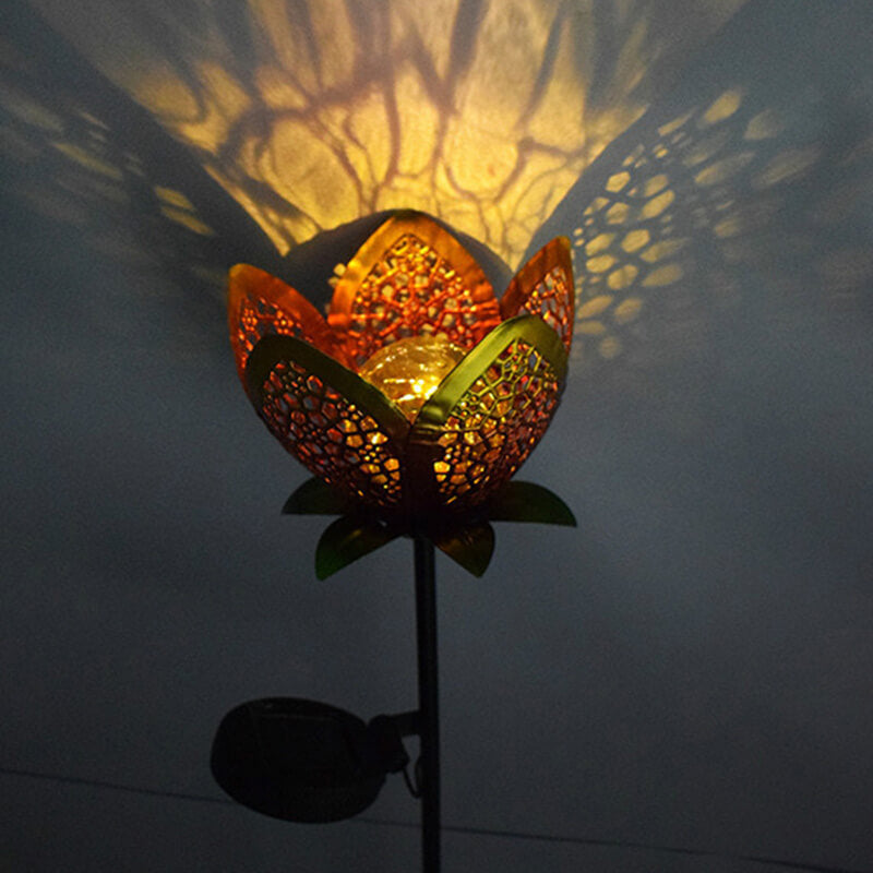 Decoratieve Solar IJzeren Bloemenlamp voor Buiten