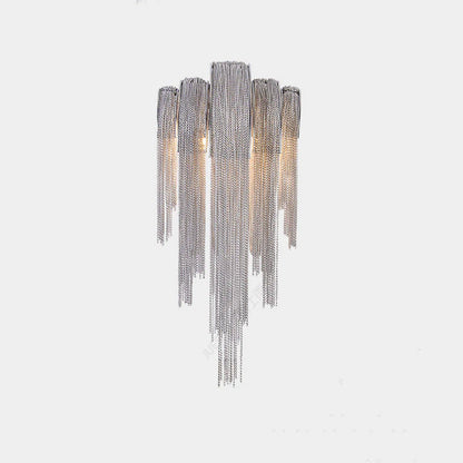 Luxe Ambockel Wandlamp met Aluminium Kettingdetails