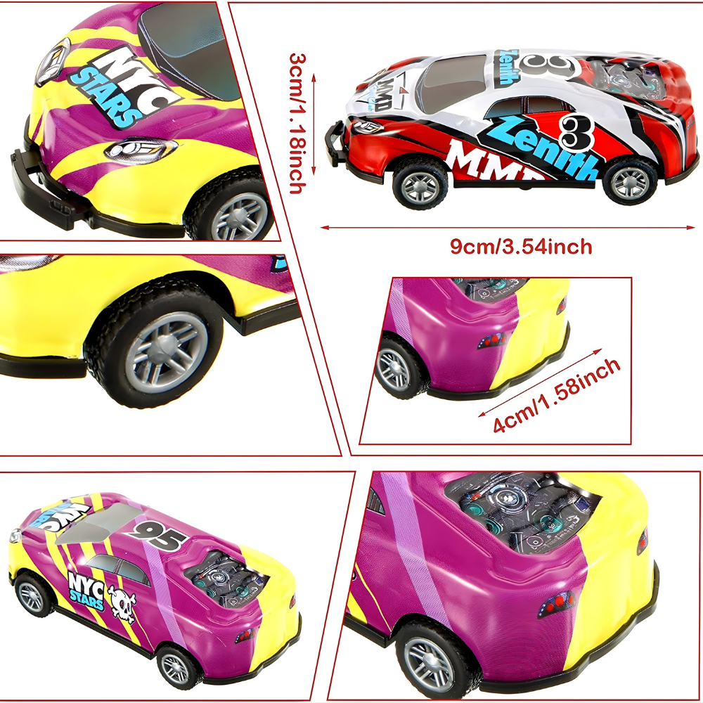 Speelgoed Auto Stuntauto Mechanisch Trekauto Set