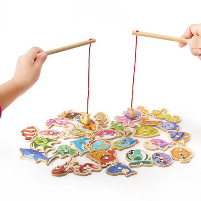 Speelgoed Houten Magnetisch Visspel Educatief Peuters