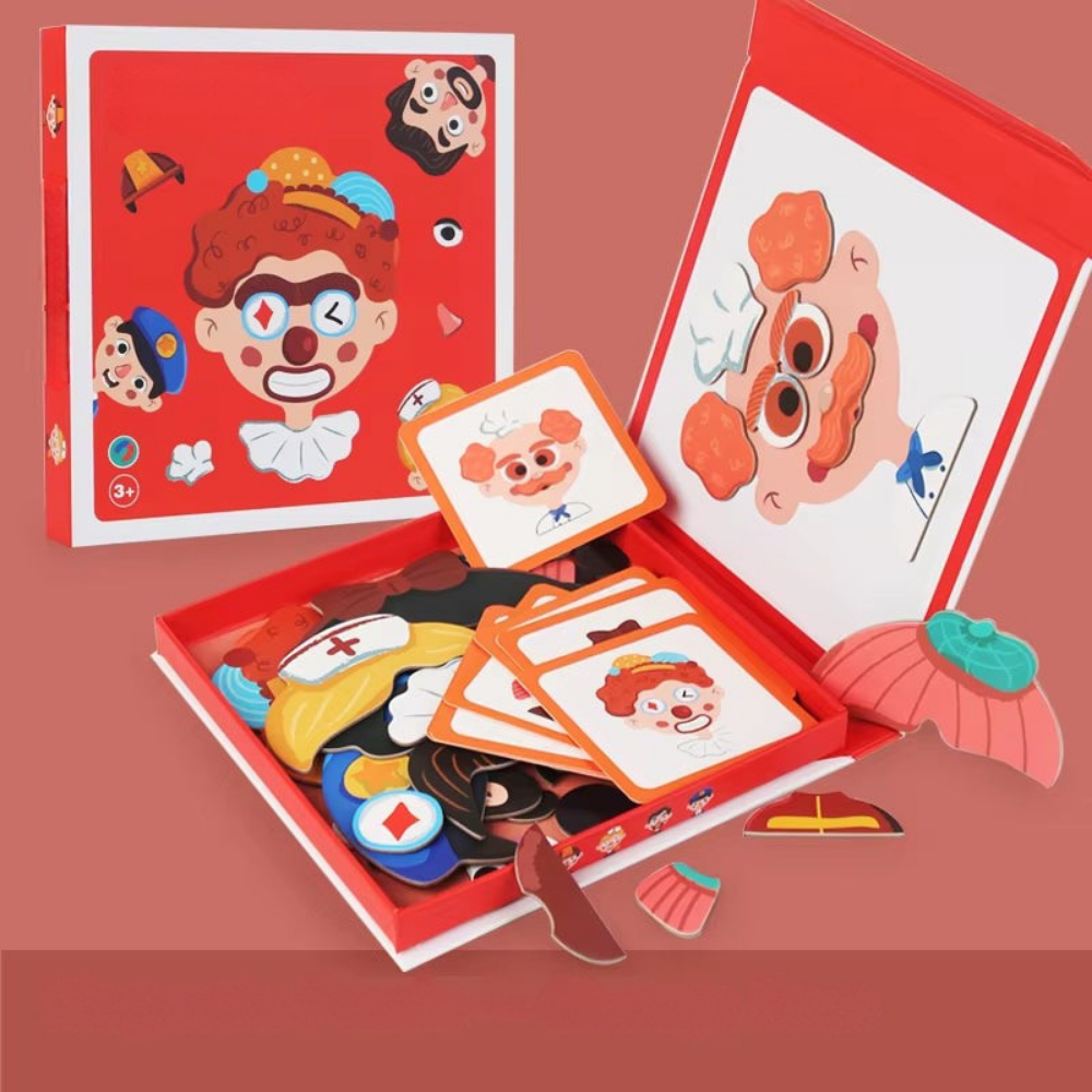 Speelgoed Leerboek Magnetisch Emoties Educatieve Puzzel Kinderen