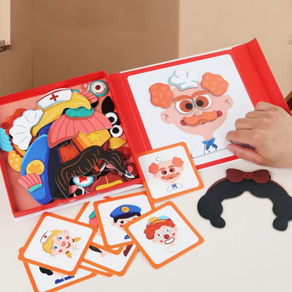 Speelgoed Leerboek Magnetisch Emoties Educatieve Puzzel Kinderen