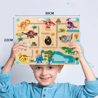 Educatief Speelgoed Magnetisch Doolhof Hout Tellen Kleuren