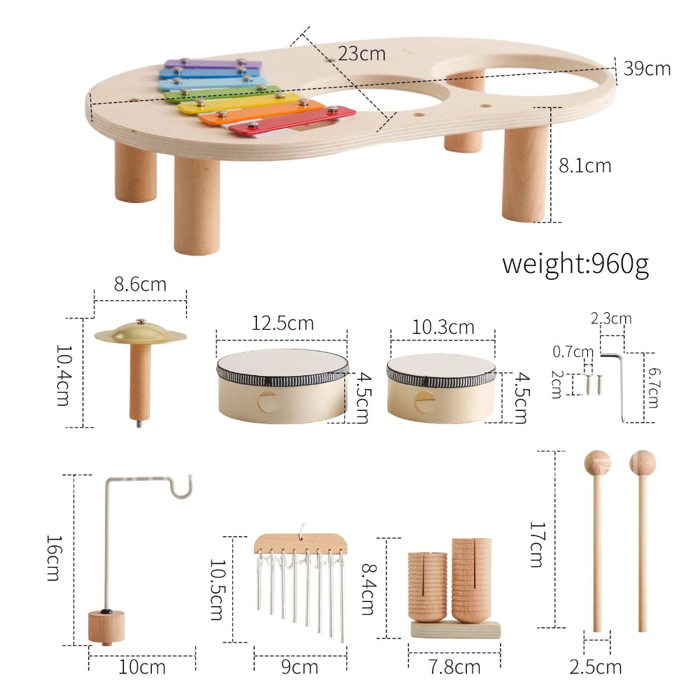 Houten Speelgoed Muziekset Montessori Muziekinstrument Peuters