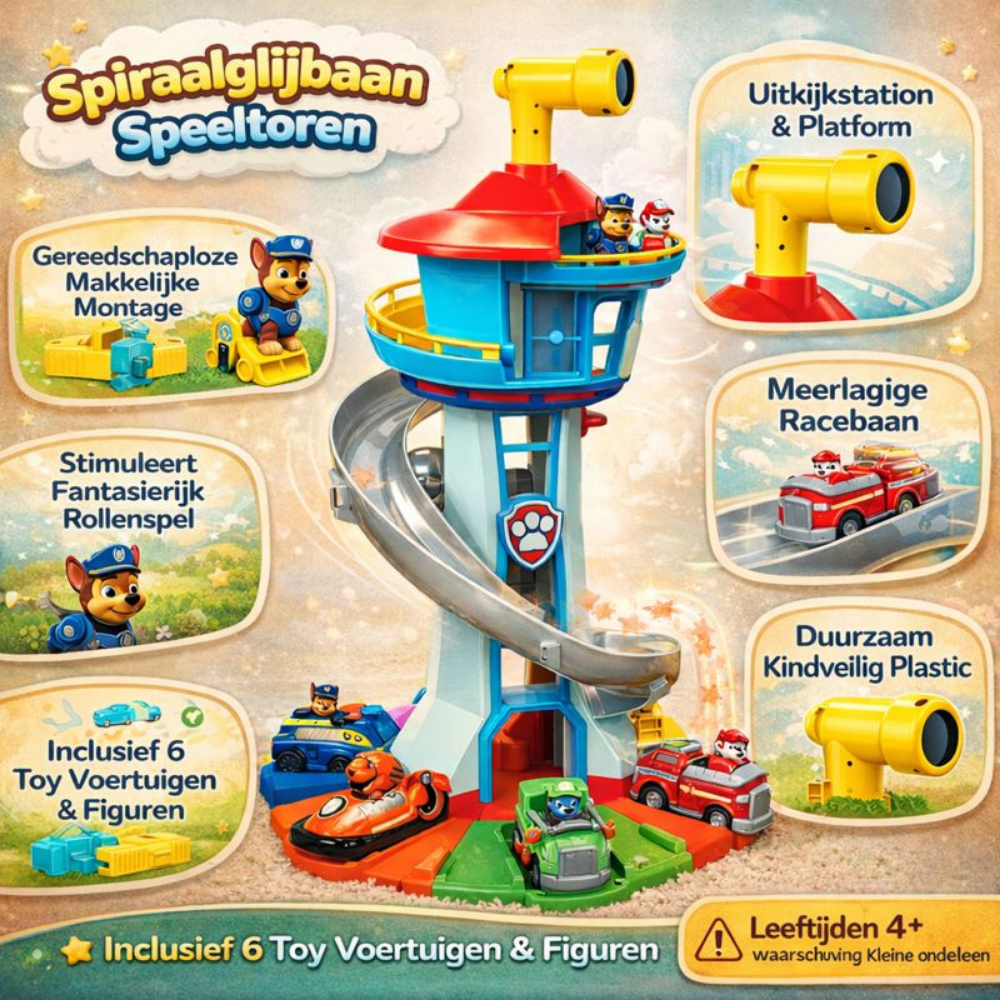 Speelgoedauto Speelset Glijbaantoren Creatief Spelen Kinderen