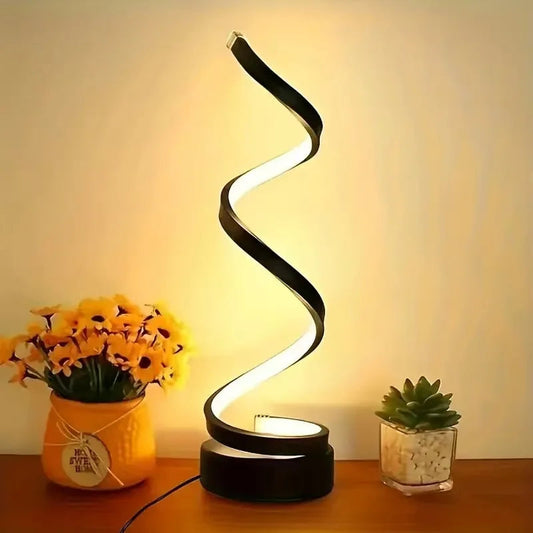 Moderne Led 3 Kleuren Verstelbare Spiraal Tafellamp