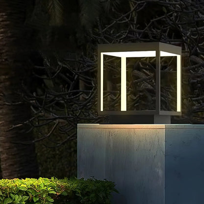 Moderne Vierkante Frame Zonne-Energie Buitenlamp