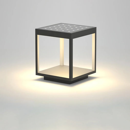 Moderne Vierkante Frame Zonne-Energie Buitenlamp