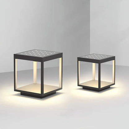 Moderne Vierkante Frame Zonne-Energie Buitenlamp