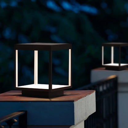 Moderne Vierkante Frame Zonne-Energie Buitenlamp