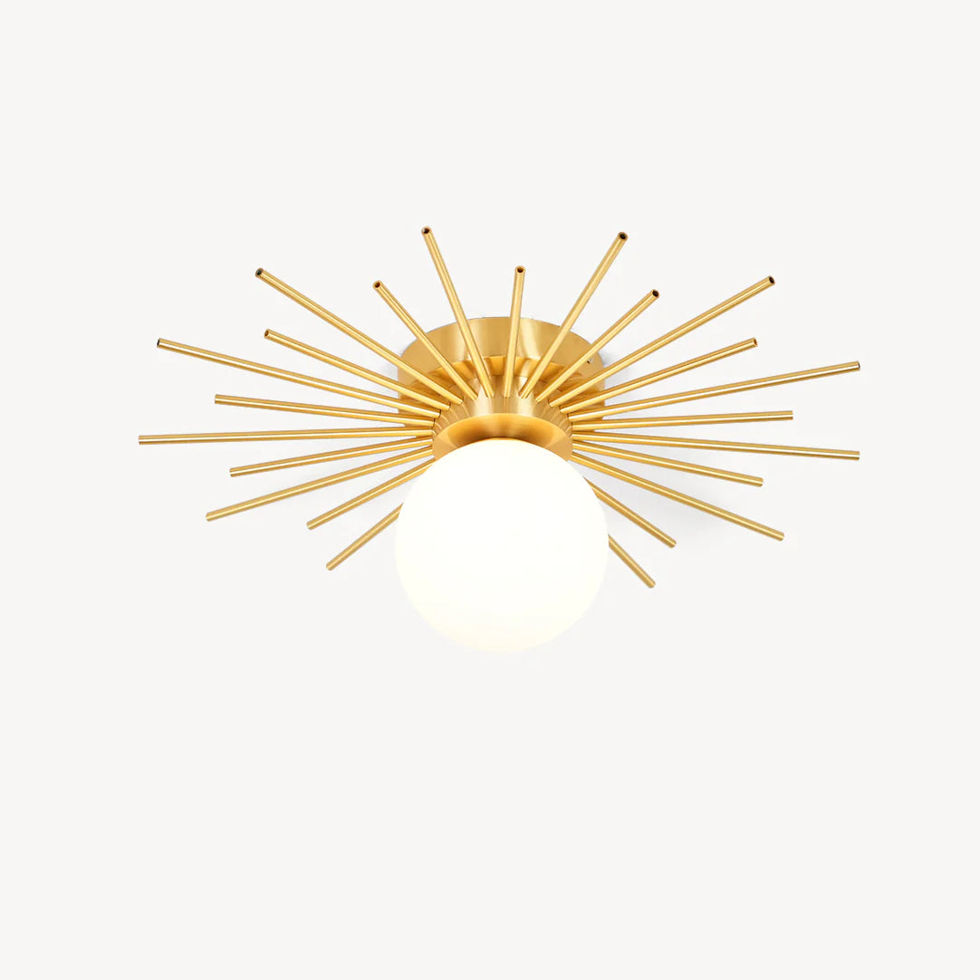 Starburst Luxe Plafondlamp van Messing & Glas