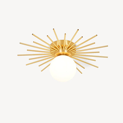 Starburst Luxe Plafondlamp van Messing & Glas