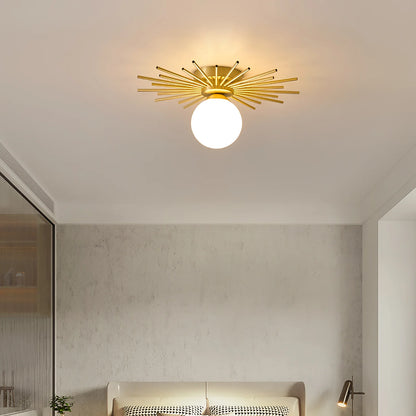 Starburst Luxe Plafondlamp van Messing & Glas