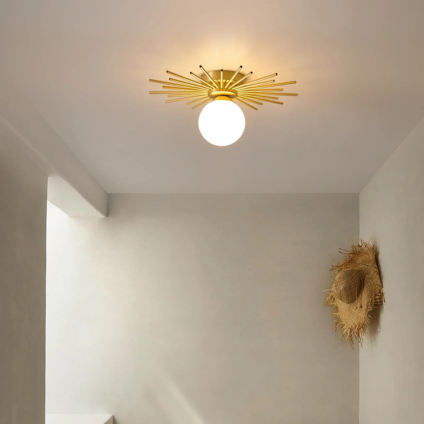 Starburst Luxe Plafondlamp van Messing & Glas