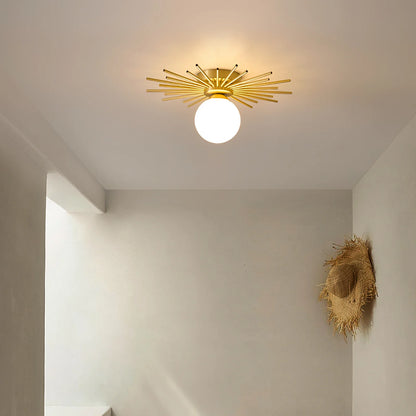 Starburst Luxe Plafondlamp van Messing & Glas