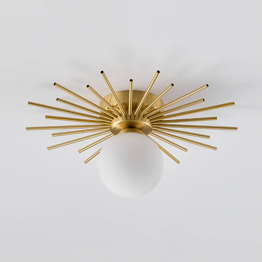 Starburst Luxe Plafondlamp van Messing & Glas