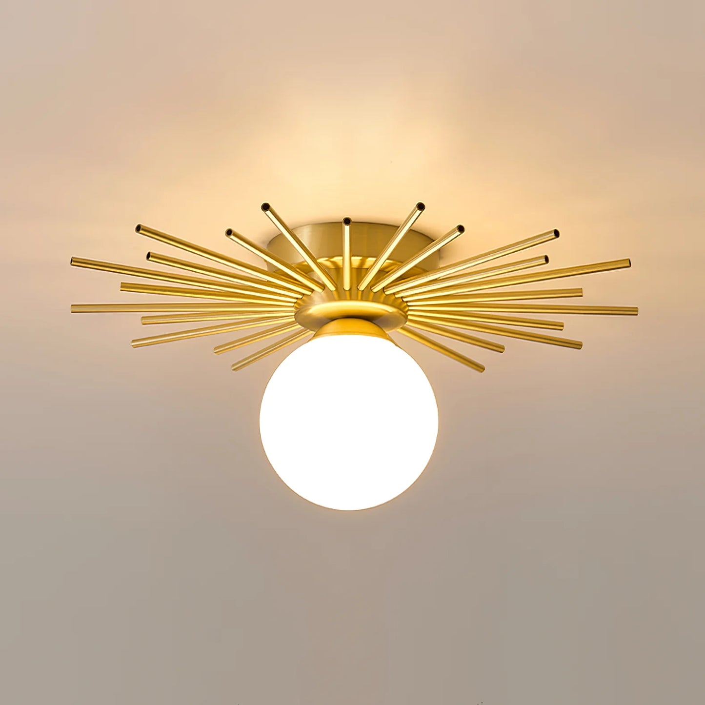 Starburst Luxe Plafondlamp van Messing & Glas