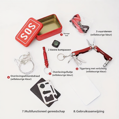 Survival Kit Outdoor Noodgereedschap RVS Multitool Set