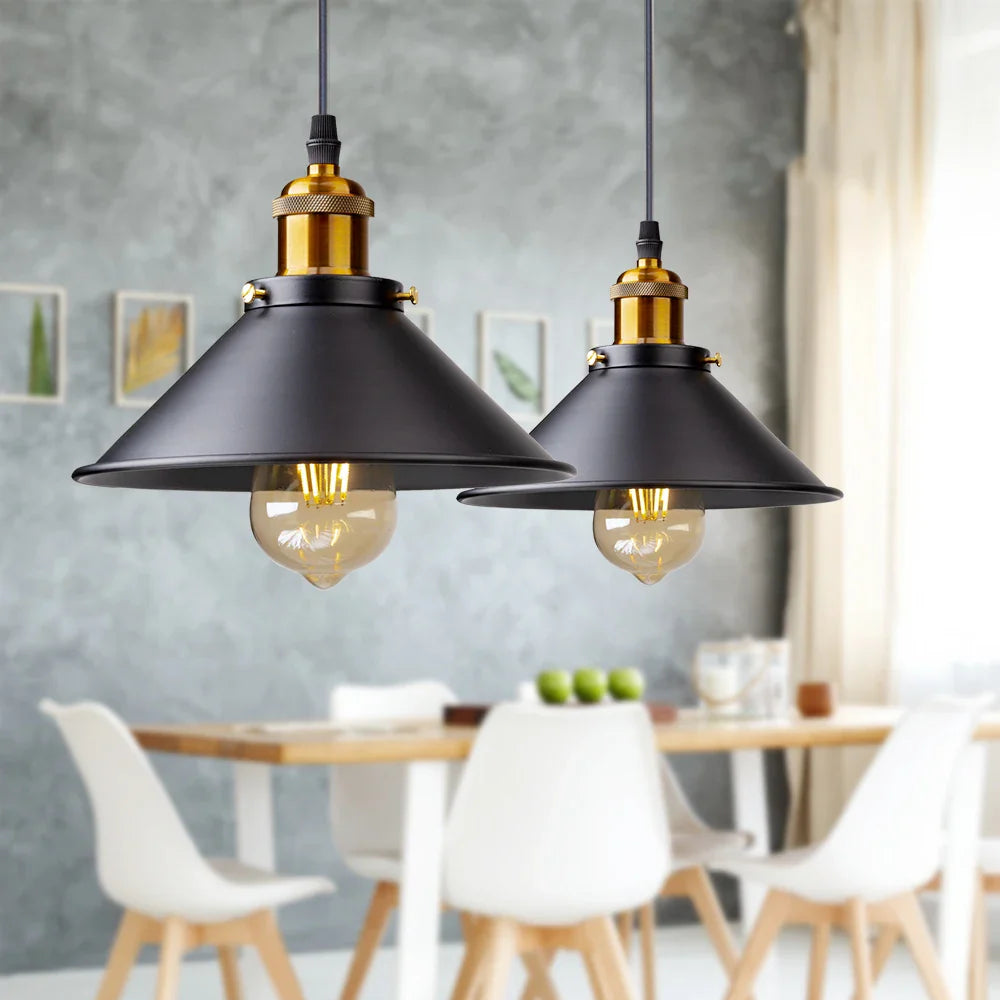 Industriële Hanglamp met 3 Retro Fittingen