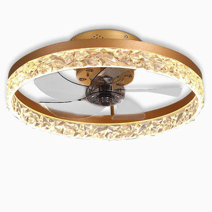 5-Blads Ronde Rustieke Plafondventilator met LED Licht