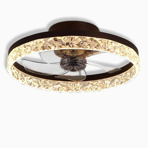 5-Blads Ronde Rustieke Plafondventilator met LED Licht