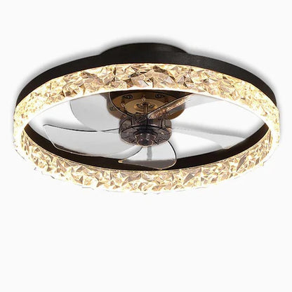 5-Blads Ronde Rustieke Plafondventilator met LED Licht