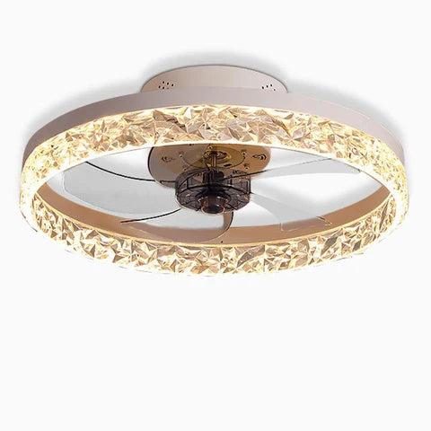 5-Blads Ronde Rustieke Plafondventilator met LED Licht