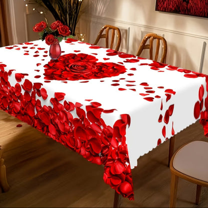 Tafelkleed Rozen Hart Polyester Romantische Tafeldecoratie