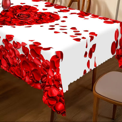 Tafelkleed Rozen Hart Polyester Romantische Tafeldecoratie